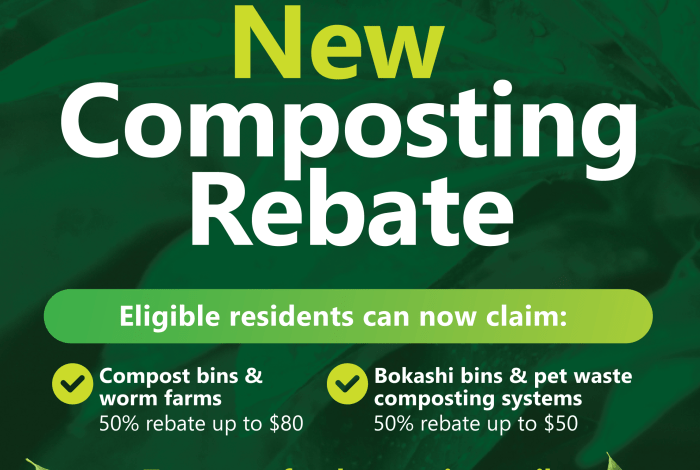 Composting rebate graphic design poster 