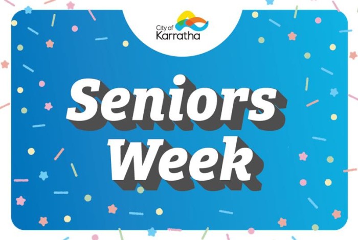 a web tile saying City of Karratha Seniors Week