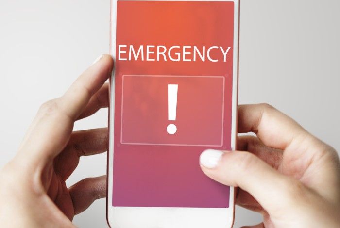 Emergency Update alert on mobile phone