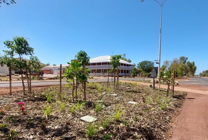 An image of the Roebourne Streetscape works