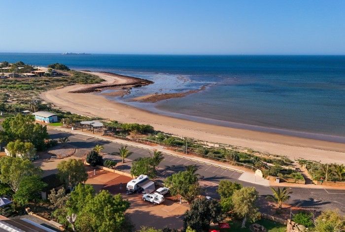 Drone shot of Point Samson