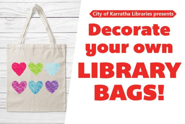 decorate your own library bags