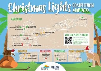 Christmas lights map